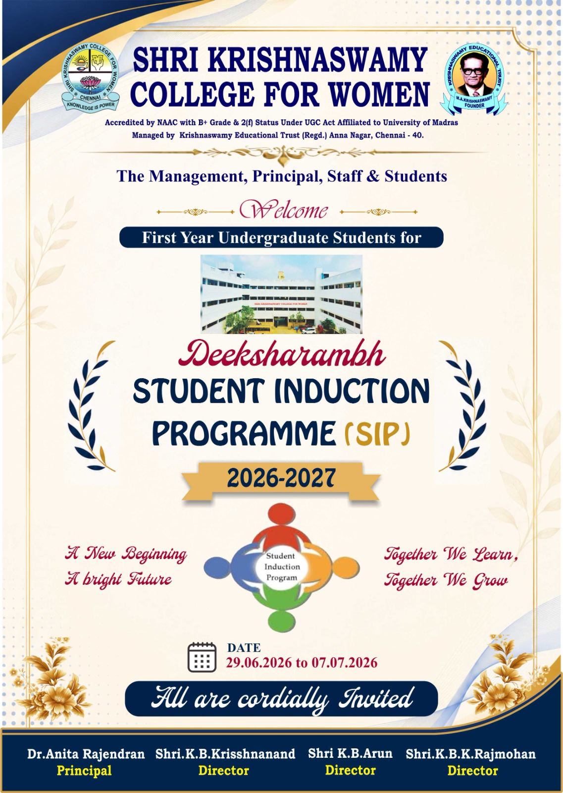 DEEKSHARAMBH Student Induction Programme (SIP) 2026-2027 